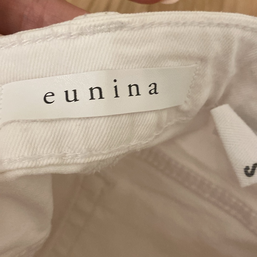 White Jean mini skirt in a size small - Picture 3 of 5